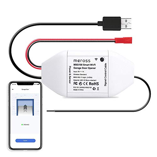 meross Smart WLAN Garagentoröffner, APP-Steuerung, Kompatibel mit Alexa, Google Assistant und SmartThings, kein Hub erforderlich