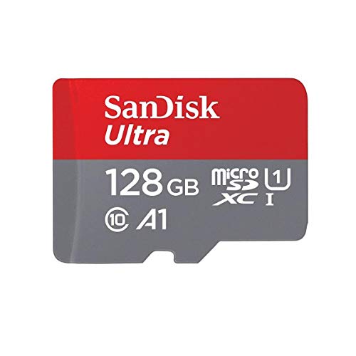 SanDisk Ultra 128GB MicroSDXC Speicherkarte + SD-Adapter mit A1 App-Leistung bis zu 100 MB/s, Klasse 10, U1