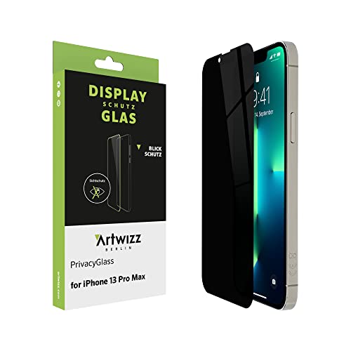 Artwizz PrivacyGlass Schutzglas kompatibel mit iPhone 13 Pro Max (6.7') - Displayschutz mit Anti-Spy-/Blickschutz-Funktion