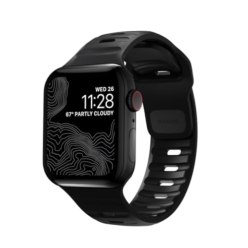 NOMAD Sport Strap V2 Black strapazierfähiges Uhrenarmband für die 41mm/40mm/38mm Versionen der Apple Watch in Schwarz