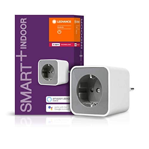 LEDVANCE Smart+ Plug, ZigBee schaltbare Steckdose, für die Lichtsteuerung in Ihrem Smart Home, Direkt kompatibel mit Echo Plus und Echo Show (2. Gen.), Kompatibel mit Philips Hue Bridge