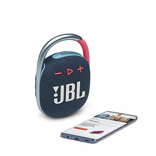 JBL CLIP 4 Bluetooth Lautsprecher in Blau-Pink – Wasserdichte, tragbare Musikbox mit praktischem Karabiner – Bis zu 10 Stunden kabelloses Musik Streaming