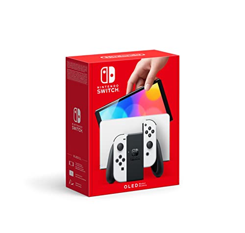 Nintendo Switch-Konsole (OLED-Modell) : Neue Version, intensive Farben, 7-Zoll-Bildschirm - mit einem weißen Joy-Con