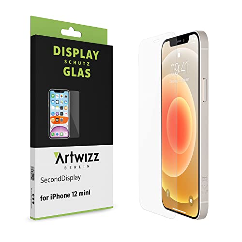 Artwizz SecondDisplay Schutzglas geeignet für iPhone 12 mini (5.4') - Displayschutz aus Sicherheitsglas mit 9H Härte