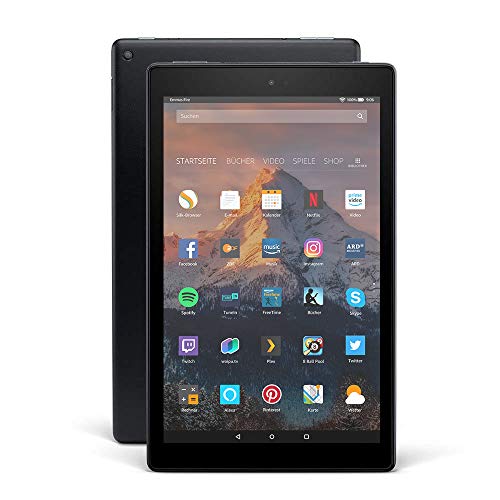 Fire HD 10-Tablet, 1080p Full HD-Display, 32 GB, Schwarz, Mit Werbung (vorherige Generation – 7.)