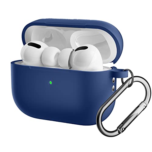 Aimtel Silikon Hülle Kompatibel mit AirPods Pro 2 Hülle, Schutzhülle mit Schlüsselanhänger für AirPods Pro 2,Unterstützt Kabelloses Aufladen,Volle Schutzhülle Case Cover für AirPods Pro 2 (2022)