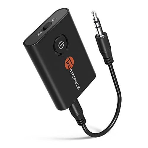 TaoTronics Bluetooth Adapter Audio 5.0 Transmitter Empfänger 2 in 1 Sender / Receiver Adapter mit 3,5mm Audio Kabel für Kopfhörer HiFi Lautsprecher Radio Auto TV PC Laptop Tablet MP3 /MP4