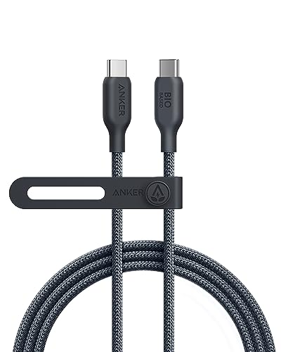 Anker USB-C auf USB-C Kabel (240W, 180cm) Typ-C Bio-Nylon Ladekabel, Schnellladekabel, Kompatibel mit MacBook Pro 2020, iPad Pro 2020, iPad Air 4, Samsung Galaxy S23+/S23 Ultra, Tablet, Pixel und mehr