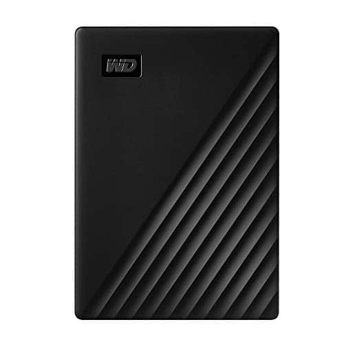 WD My Passport externe Festplatte 2 TB (mobiler Speicher, schlankes Design, WD Discovery Software, automatische Backups, Passwortschutz) schwarz