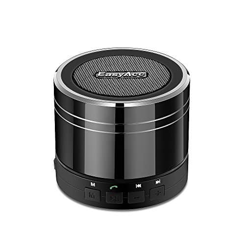 EasyAcc Mini Portable Bluetooth 4.0 Lautsprecher Speaker mit Multifunktions (FM Radio, 3,5 mm Audio, Micro SD Karte Slot, Mikrofon) Schwarz