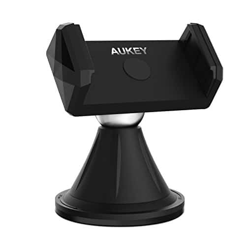AUKEY Kfz Handyhalterung 720° drehbar Universal Armaturenbrett Auto Handyhalter für iPhone 7 / 7 Plus / 6 / 6 Plus / 6s / 6s Plus , Samsung Note 8 / Galaxy S6 , HTC , Nokia , Blackberry , GPS usw. - Schwarz