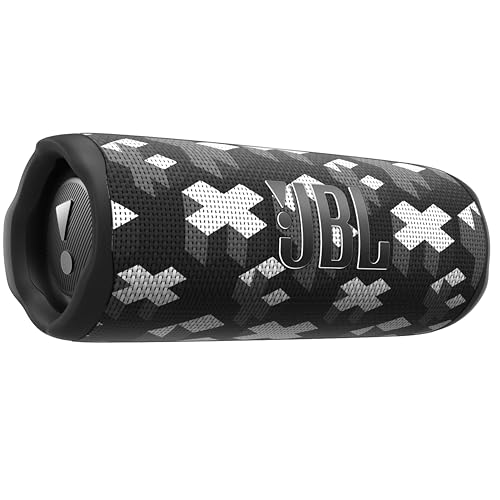 JBL x Martin Garrix Flip 6 Bluetooth Box - Cool Grey – Wasserdichter, tragbarer Lautsprecher mit 2-Wege-Lautsprechersystem für kraftvollen Sound – Bis zu 12 Stunden kabellos Musik abspielen
