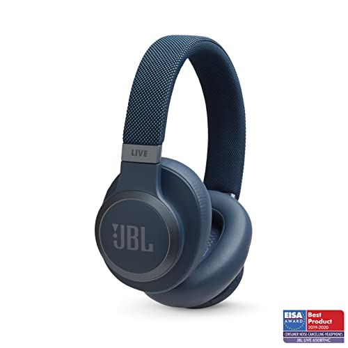 JBL LIVE 650BTNC kabellose Over-Ear Kopfhörer in Blau – Bluetooth Ohrhörer mit Noise Cancelling, langer Akkulaufzeit & Alexa-Integration – Unterwegs Musik hören und telefonieren