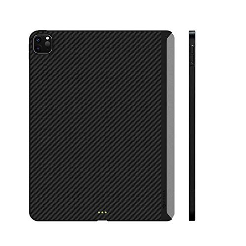 pitaka MagEZ Case kompatibel mit iPad Pro 2018/2020 magnetische Schutzhülle unterstützen das Aufladen von Pencil, kompatibel mit Magic Keyboard, dünne und leichte Carbon Look-Hülle für iPad Pro-11