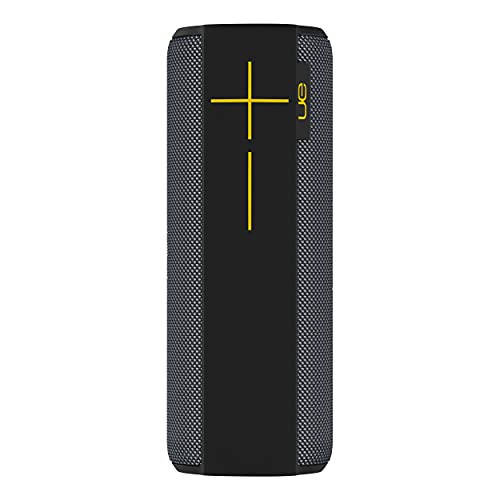 Ultimate Ears Megaboom Tragbarer Bluetooth-Lautsprecher, Limited Edition, Satter Bass, App-Navigation, Kann mit weiteren Lautsprechern verbunden werden, 20-Stunden Akkulaufzeit - Einzeln, Grau/Schwarz