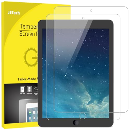 JETech Schutzfolie für iPad (9,7 Zoll, 2018/2017 Modell, 6./5.Generation), iPad Air 1/2, iPad Pro 9,7 Zoll, Gehärtetes Glas Film, HD Klar, 1 Stück