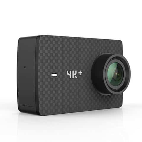 YI 4K plus Action Kamera 4K/60fps 12MP Action Cam mit 5,56 cm (2,2 Zoll) LCD Touchscreen 155° Weitwinkelobjektiv, Sprachbefehl, Wifi und App für IOS/Android - schwarz