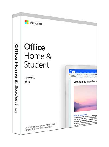 Microsoft Office 2019 Home & Student multilingual | 1 PC (Windows 10) /Mac | Dauerlizenz | Box