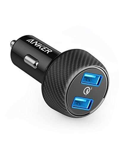 Anker PowerDrive Speed 2 39W Auto Ladegerät, 2 Port Kfz Ladegerät mit Quick Charge 3.0 und PowerIQ für Samsung Galaxy/Note/ S9, iPhone, iPad, HTC, LG, Smartphones, Tablets, Powerbank und mehr