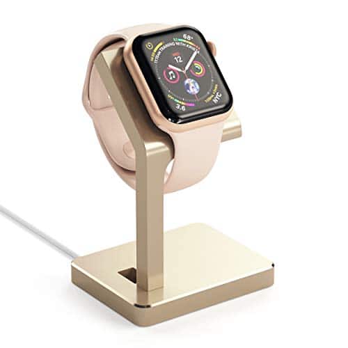 Satechi Halterung für Apple Watch Aluminium Serie 1, 2 und 3, Halterung Ladestation, Station iWatch-Lader mit bequem Blickwinkel für Apple Watch 42 mm & 38 mm (Space Grau)