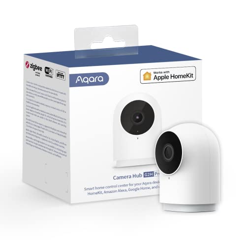 Aqara Kamera-Hub G2H Pro, 1080p HD HomeKit Secure Video Indoor Kamera, Nachtsicht, Zwei-Wege-Audio, Zigbee Hub, Plug-in Kam kompatibel mit Alexa, Google Assistant, Funktioniert mit IFTTT