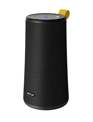 EarFun UBOOM Bluetooth Lautsprecher, TIEFBASS, 24W 360° Sound Bluetooth Speaker V5.0 mit USB-C, IPX7 Wasserschutz, 30m Reichweite, Indoor & Outdoor Modi, Wireless Pairing mit eingebautem Mikrofon