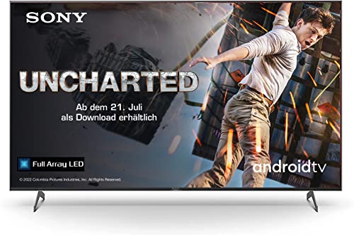Sony KE-75XH90/P Bravia 189 cm (75 Zoll) Fernseher (Android TV, LED, 4K Ultra HD (UHD), High Dynamic Range (HDR), Smart TV, Sprachsteuerung, 2021 Modell) Schwarz