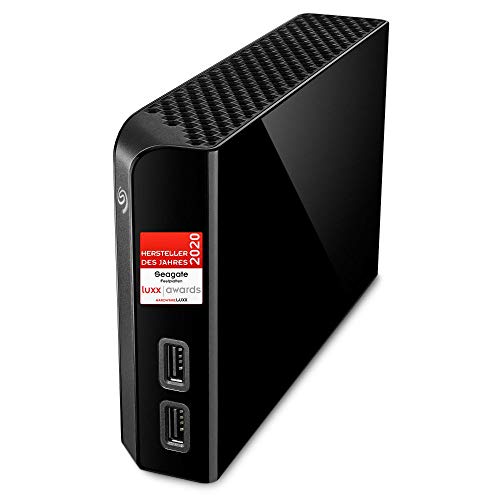 Seagate Backup Plus HUB, externe Festplatte mit 2-fach USB Hub 8TB, 3.5 Zoll, USB 3.0, PC, Notebook & Mac, inkl. 2 Jahre Rescue Service,Modellnr.: STEL8000200