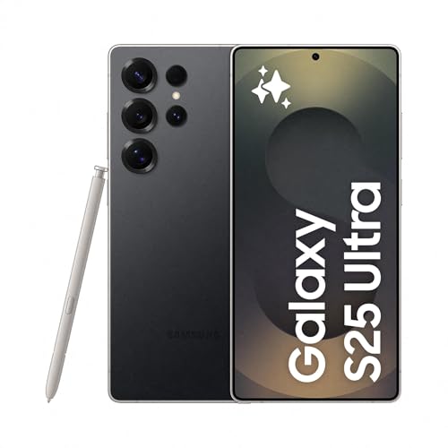 Samsung Galaxy S25 Ultra AI Smartphone mit Galaxy AI, Ohne Vertrag, Handy mit Android, 12 GB RAM, 512 GB Speicher, 200-MP-Kamera, Titanium Black, 3 Jahre Herstellergarantie [Exklusiv auf Amazon]