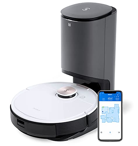 ECOVACS DEEBOT OZMO T8+, Staubsauger-Roboter mit Wischfunktion & automatischer Absaugstation, intelligenter Navigation, Google Home, Alexa- & App-Steuerung