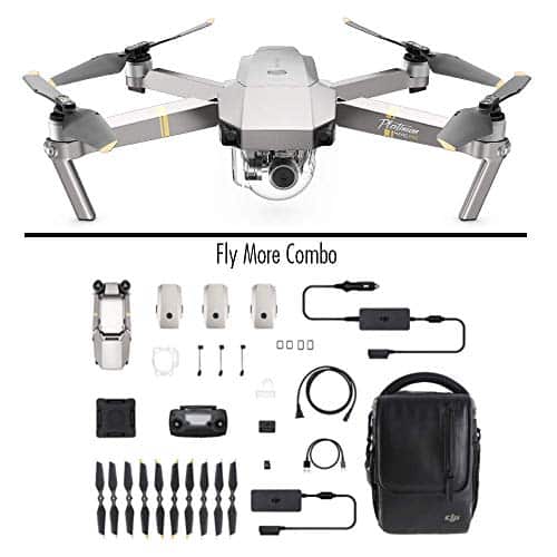 DJI Mavic Pro Platinum Combo - Drohne mit 4K Full-HD Videokamera inkl. Fernsteuerung I 12 Megapixel Bilderqualität und bis zu 7 km Reichweite - Platin