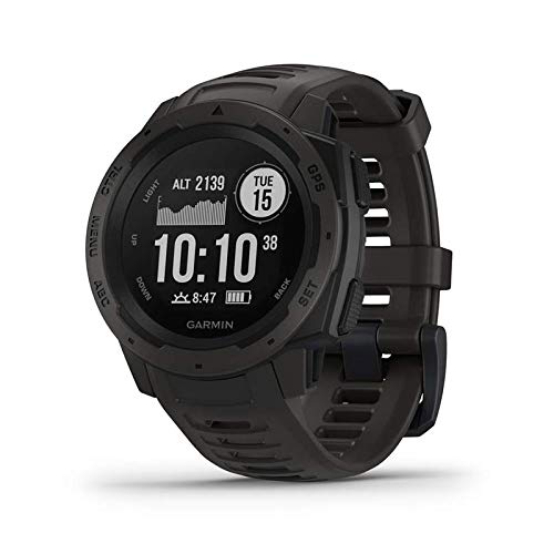Garmin Instinct - wasserdichte GPS-Smartwatch mit Sport-/Fitnessfunktionen. Herzfrequenzmessung, Fitness Tracker und Smartphone Benachrichtigungen. Viele Modelle zur Auswahl