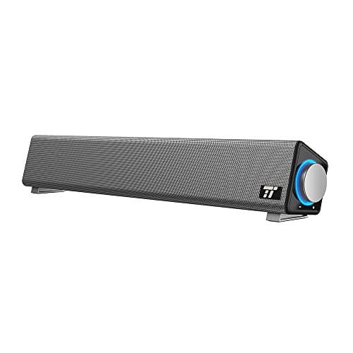 TaoTronics PC Lautsprecher Soundbar Wired USB Computerlautsprecher mit Mikrofoneingang und Kopfhörerausgang, umfassender Kompatibilität, für PCs/Laptops/Smartphones/Tablets/Beamer