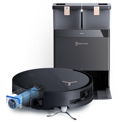 ECOVACS DEEBOT X8 PRO Omni Saugroboter mit Wischfunktion, OZMO Roller mit kontinuierliches Wischen & Selbstreinigung, 18.000 Pa, 12-in-1 Station, 40–75 °C Heißwasser-Moppreinigung, YIKO-GPT