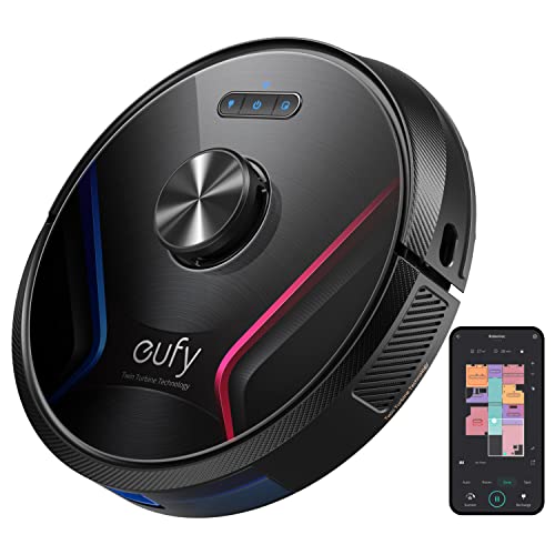eufy RoboVac X8 Saugroboter mit Lasernavigation, 2X 2000Pa Saugleistung, Twin-Turbine Technologie, iPath Lasernavigation, AI. Map 2.0 Technologie, WLAN-Konnektivität, BoostIQ Technologie