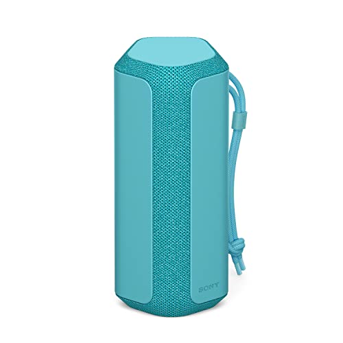 Sony SRS-XE200 - Tragbarer kabelloser Bluetooth-Lautsprecher mit breitem Klang und Trageschlaufe - wasserdicht, stoßfest, 16 Stunden Akkulaufzeit und Schnellladefunktion - Blau