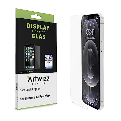 Artwizz SecondDisplay (2er Pack) Schutzglas geeignet für iPhone 12 PRO MAX - Displayschutz aus Sicherheitsglas, 9H Schutzgrad, Hüllenfreundlich