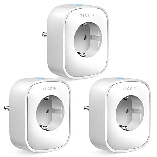 TECKIN WLAN Steckdose Smart Steckdose Plug Wifi Stecker Fernbedienbar und Sprachsteuerung IP Steckdosen Stromverbrauch messen, funktioniert mit Google Home und IFTTT, auf NUR 2.4 GHz Netzwerk, 3 Pack