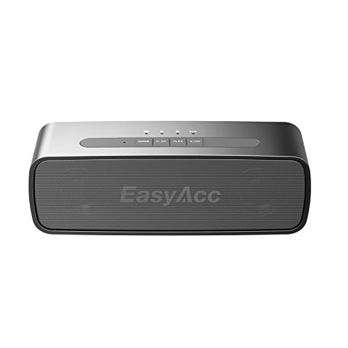 EasyAcc Bluetooth Lautsprecher SoundX 10W Wireless Speaker 20 Stunden Abspielzeit mit Eingebauten Mikrofon und 3.5mm AUX Eingang Micro SD Kartenslot Farbe: schwarz