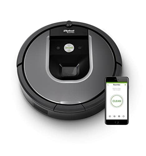 iRobot Roomba 960 der Volks-Saugroboter mit starker Saugkraft, 2 Multibodenbürsten, Navigation für mehrere Räume, lädt sich auf und setzt Reinigung fort, Ideal für Tierhaare, App-Steuerung,Dirt Detect
