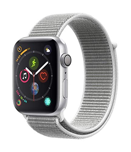 Apple Watch Series 4 (GPS, 44mm) Aluminiumgehäuse Silber - Sport Loop Muschel