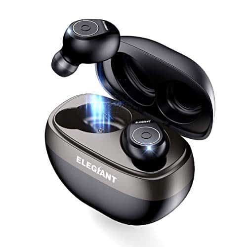 ELEGIANT TWS Bluetooth Kopfhörer 5.0 in Ear Wireless Kopfhörer Kabellos Ohrhörer True Wireless Earbuds Sport drahtlos mit Ladekästchen 35 Stunden Spielzeit+Stereo Anruf+IPX6 wasserdicht