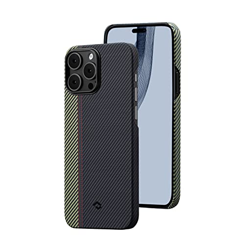 pitaka Ultradünne Hülle für iPhone 14 Pro Max Kompatibel mit Magsafe aus Aramidfaser Magnetische Schutzhülle mit 3D Textur Haptik Kratzfeste Handyhülle Minimalismus [MagEZ Case 3] Ouvertüre