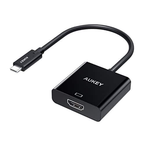 AUKEY USB C Adapter auf HDMI Unterstützt 4K / 30Hz USB Typ C Konverter für MacBook Pro 2017 / 2016 , Chromebook Pixel usw. - Schwarz