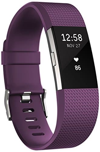 Fitbit Charge 2 Unisex Armband zur Herzfrequenz und Fitnessaufzeichnung, Pflaume, L, FB407SPML-EU