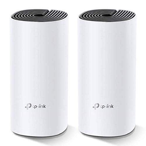 TP-Link Deco M4 Mesh WLAN Set (2 pack) AC1200 WLAN-Heimnetz-Komplettlösung (große WLAN-Abdeckung, für Häuse, Gebäudekomplex, Multi-Arbeitsmodi, 4x Gigabit Ports) weiß
