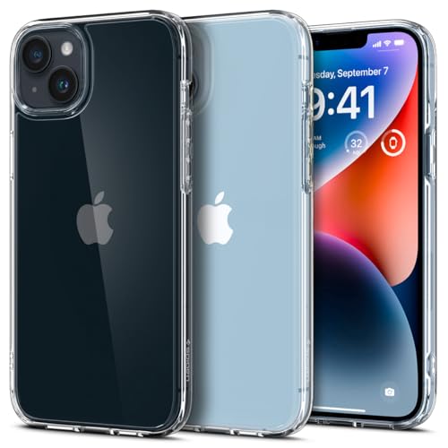 Spigen für iPhone 14 Ultra Hybrid Hülle [Anti-Yellowing] Case Handyhülle Schutzhülle Cover Transparent Durchsichtig Dünn Slim -Crystal Clear