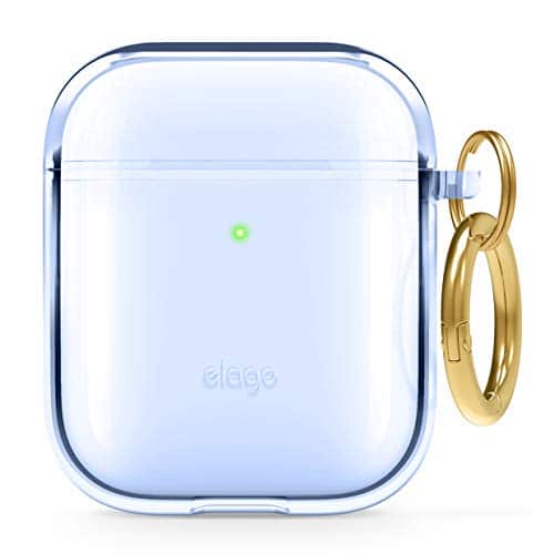 elago Clear TPU Case Durchsichtige Hülle Kompatibel mit Apple AirPods 2 & 1 - Premium TPU, Anti-Gelb, Schmierfrei, Unterstützt Kabelloses Laden (Aqua Blau)