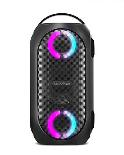 soundcore Anker Rave Mini, Kompakter Party Lautsprecher, starker 80W Sound, IPX7 wasserdicht, USB-Powerbank Akku, Lichteffekte, App, Party Spiele inklusive, für Draußen, Strand, Garten