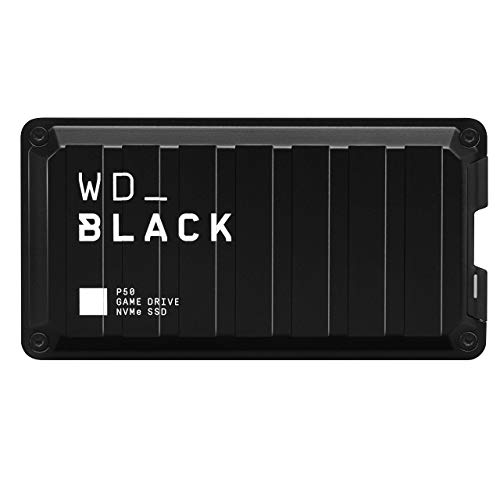 WD_BLACK P50 Game Drive SSD 500 GB externe Festplatte (SuperSpeed USB 3.2 Gen 2x2, stoßfest, Lesegeschwindigkeiten bis 2000 MB/s ) Schwarz - auch kompatibel mit PC, Xbox und PS5